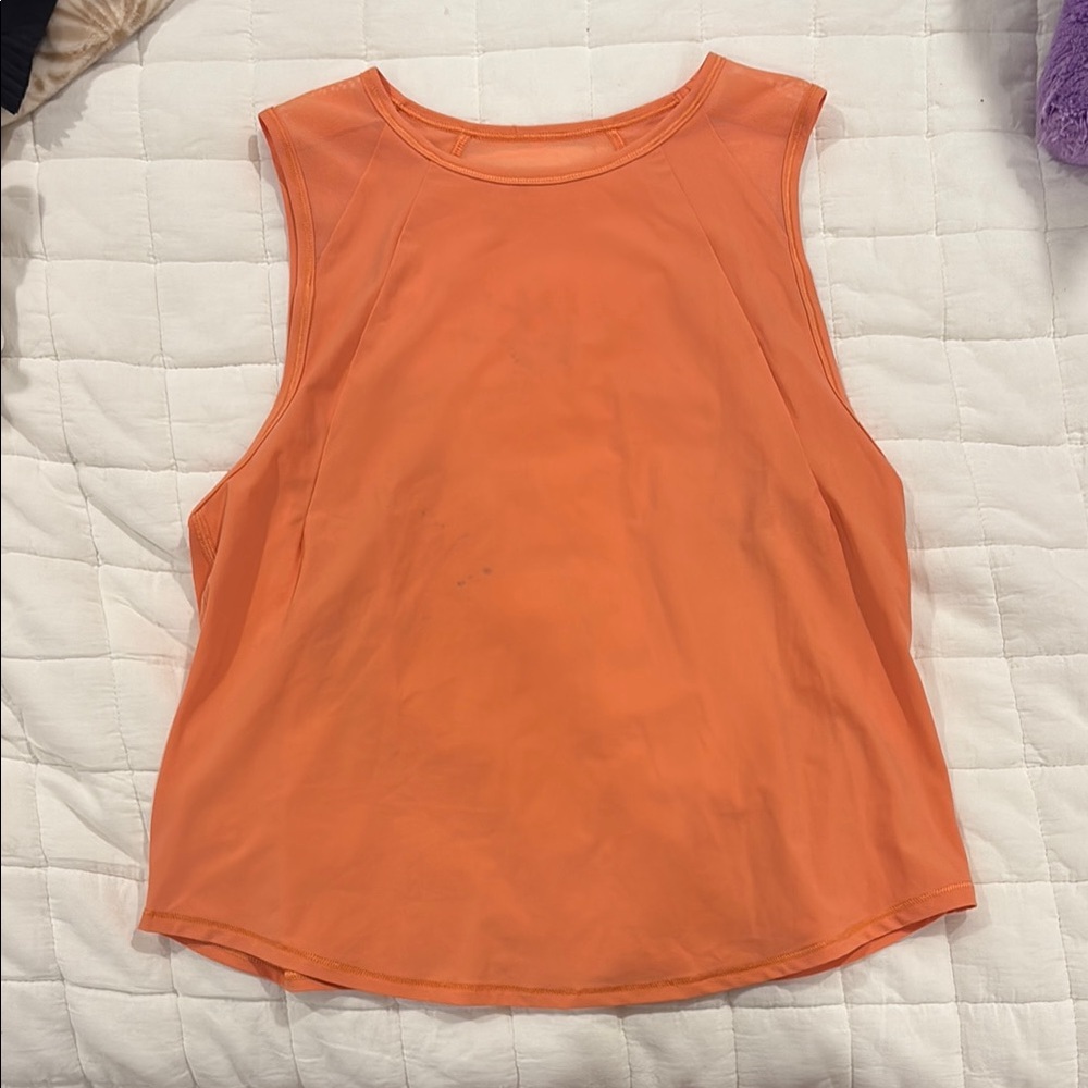 Lululemon Athletica Orange Sleeveless Muscle Tee